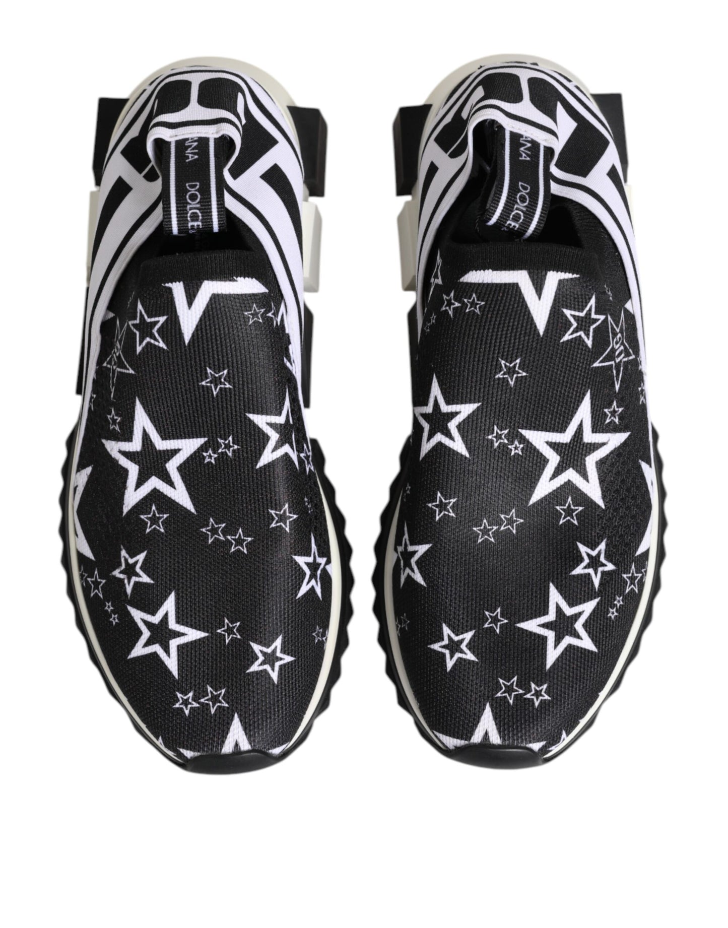 Dolce & Gabbana Black White Sorrento Low Top Sneakers Shoes