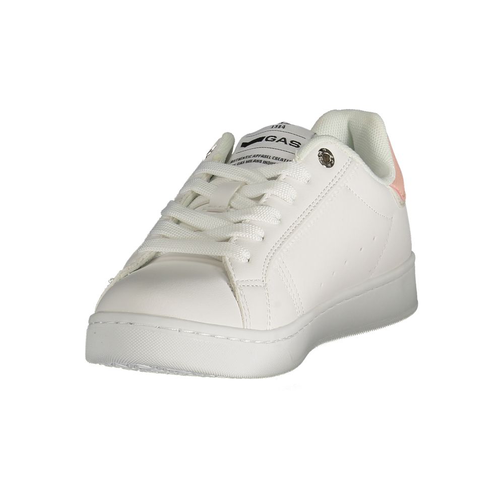 Gas White Polyester Women Sneaker
