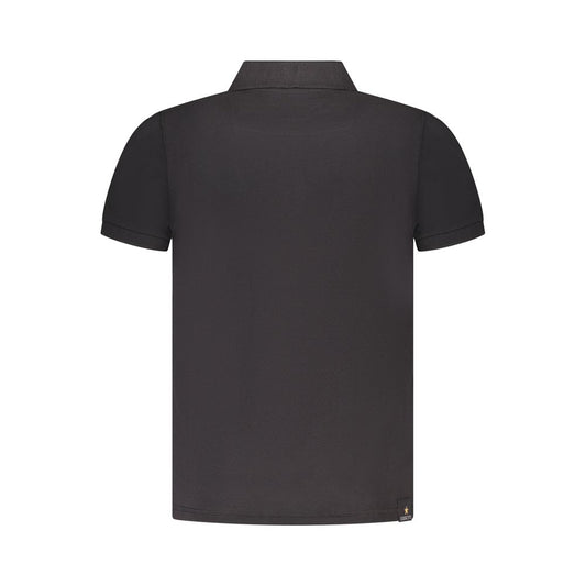 Accademia Militare Black Cotton Polo Shirt