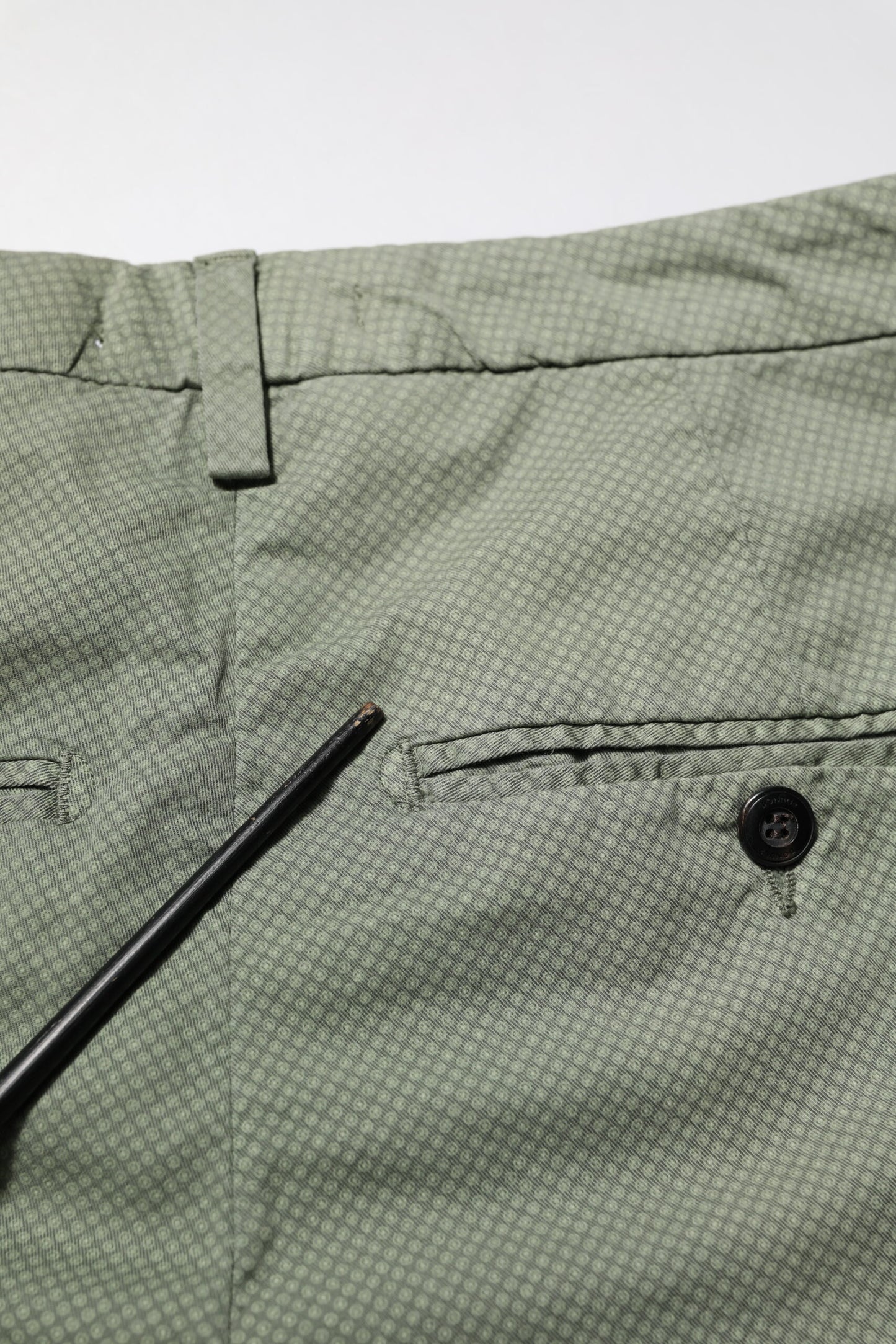 Dondup Green Mid Waist Skinny Fit Casual Pants