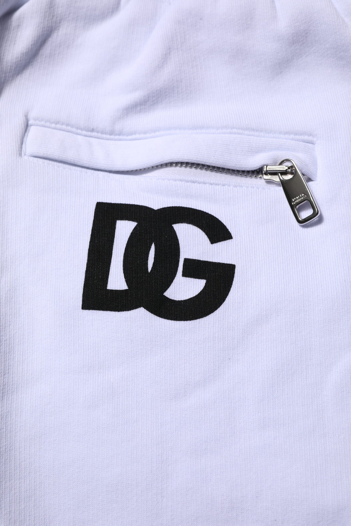 Dolce & Gabbana White Cotton Drawstring Jogger Pants