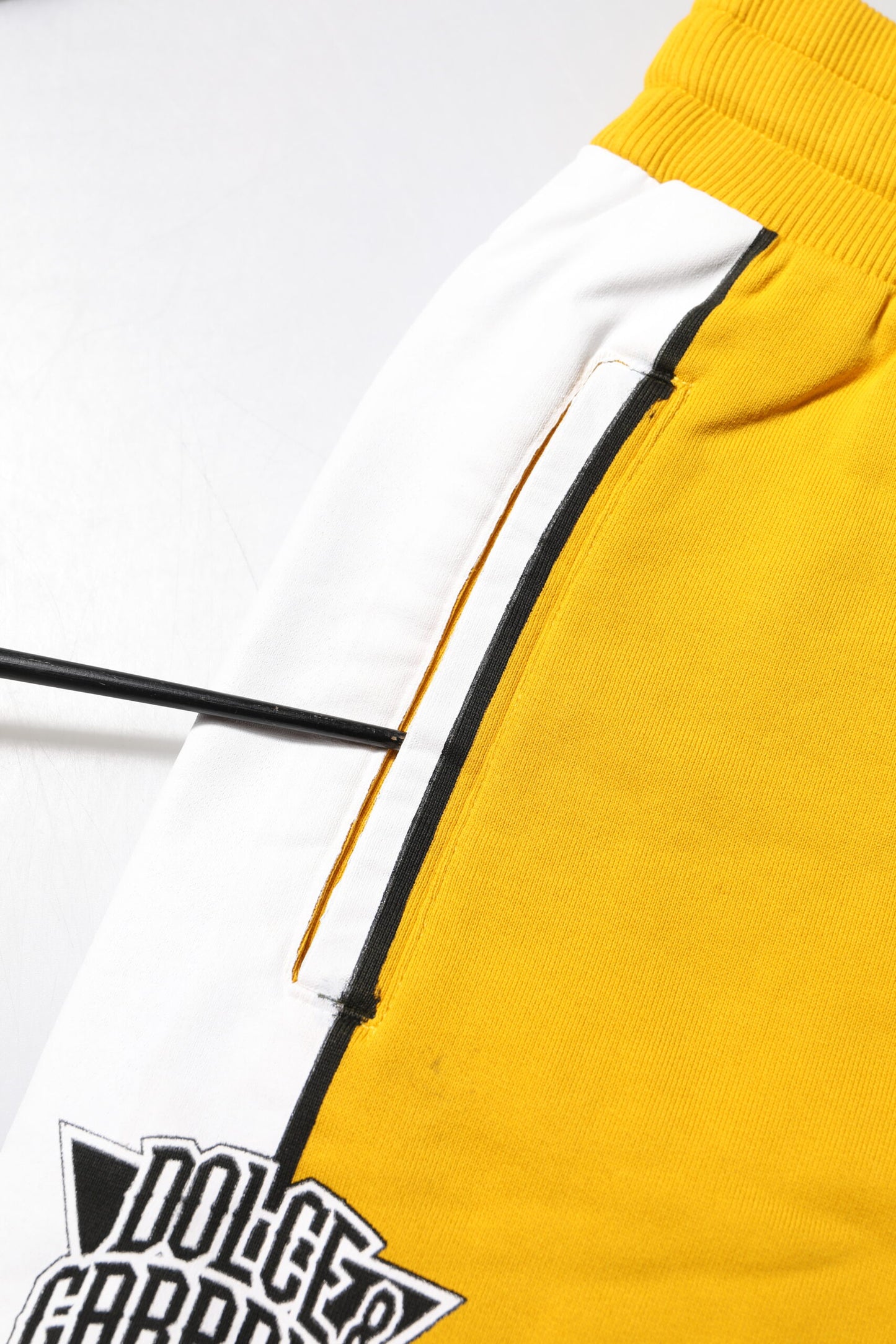 Dolce & Gabbana Yellow Cotton Printed Sweatpants Jogger Pants