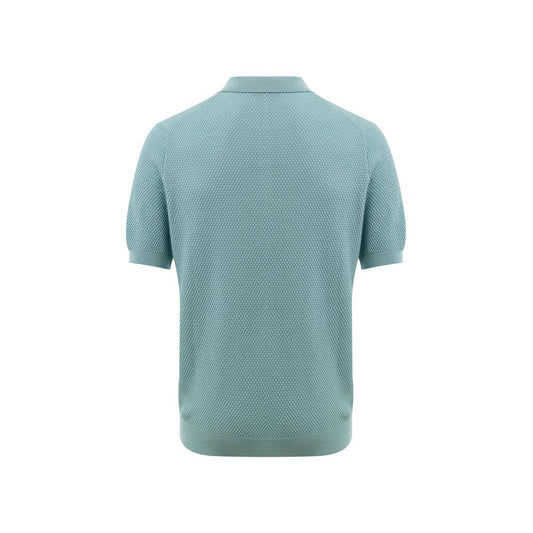 Gran Sasso Blue Cotton Polo Shirt