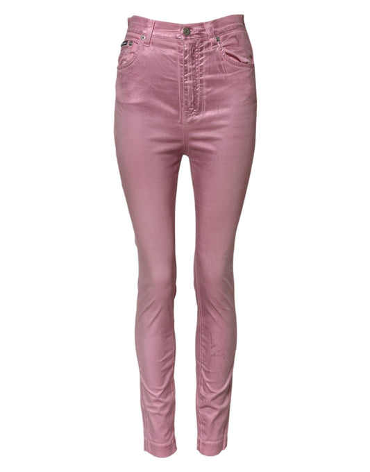 Dolce & Gabbana Pink GRACE High Waisted Skinny Denim Jeans