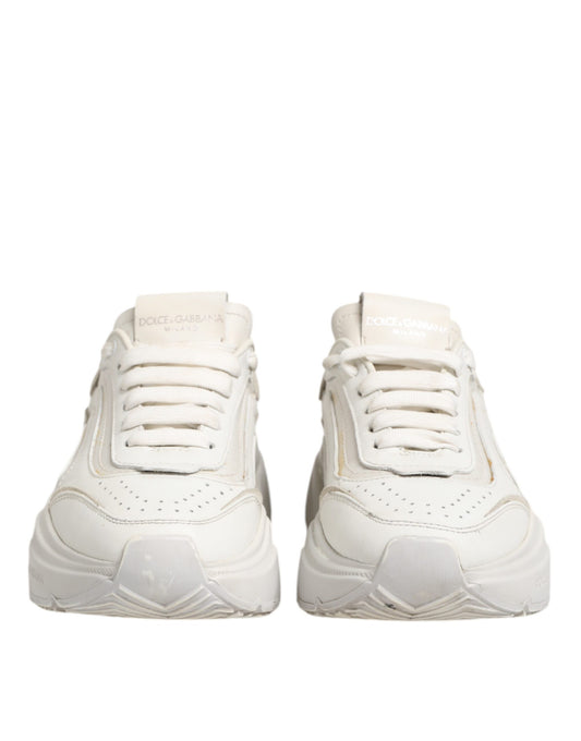 Dolce & Gabbana White DAYMASTER Calf Leather Sneakers Shoes