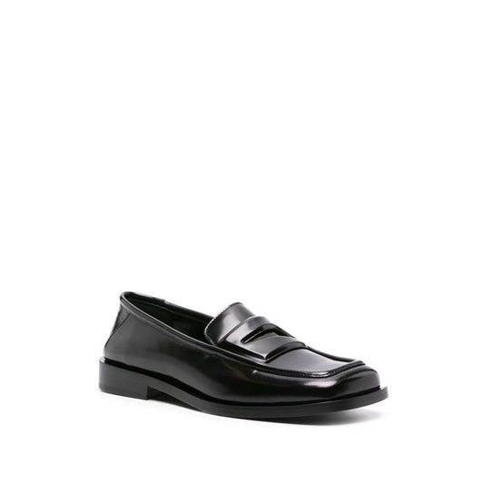 The Attico Black Calfskin Slip-On Loafers