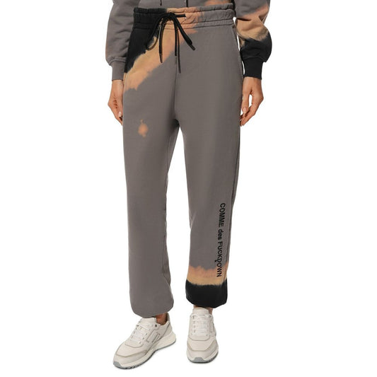 Comme Des Fuckdown Gray Cotton Women Track Pant