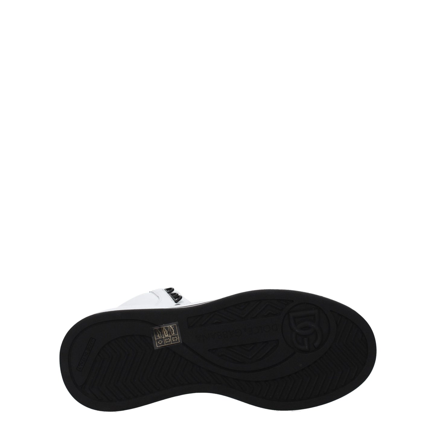 Dolce & Gabbana White Leather High Top Sneakers