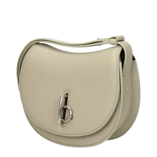 Burberry Green Leather Shoulder Bag