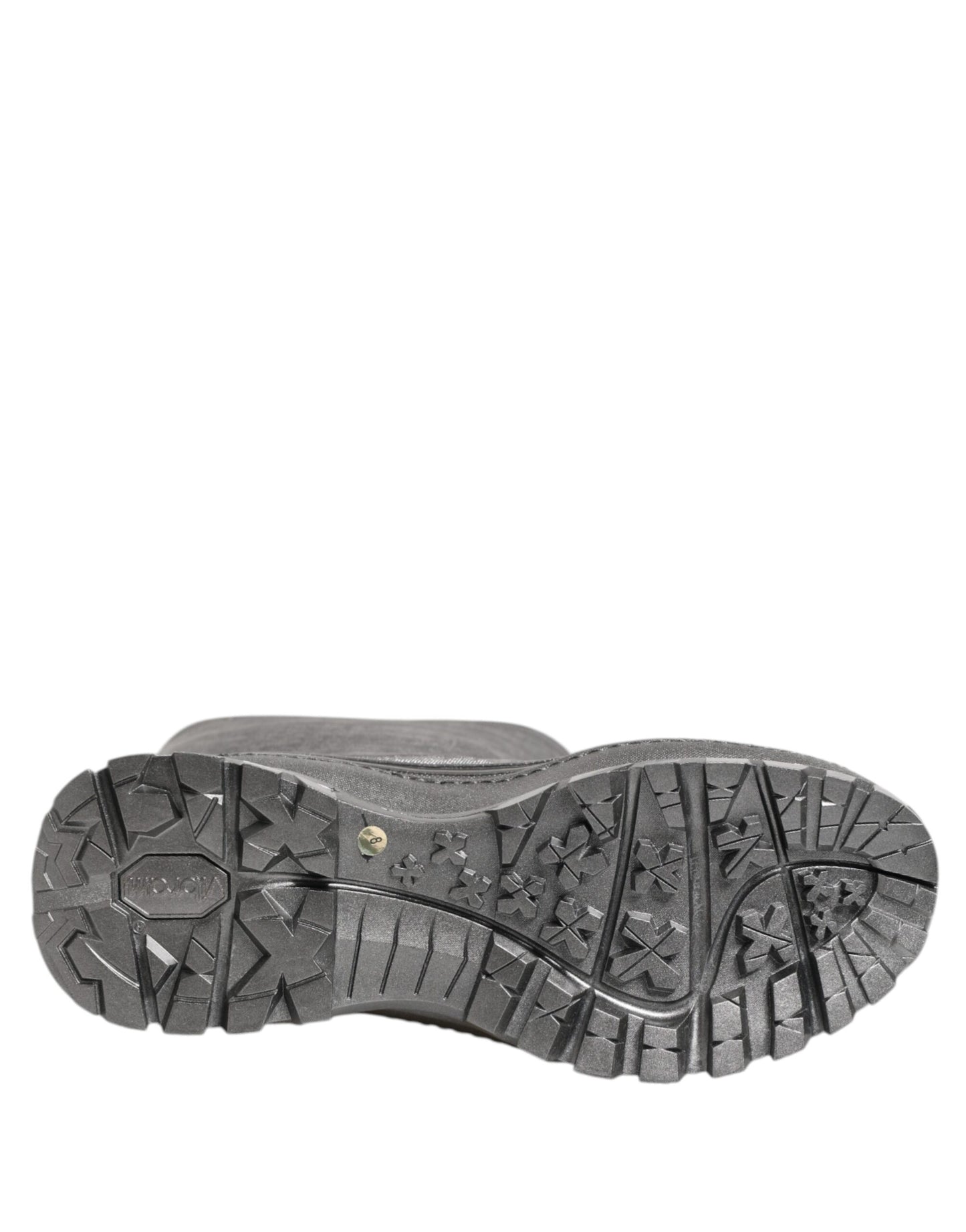 Dolce & Gabbana Metallic Silver Pull On Rain Boots Shoes