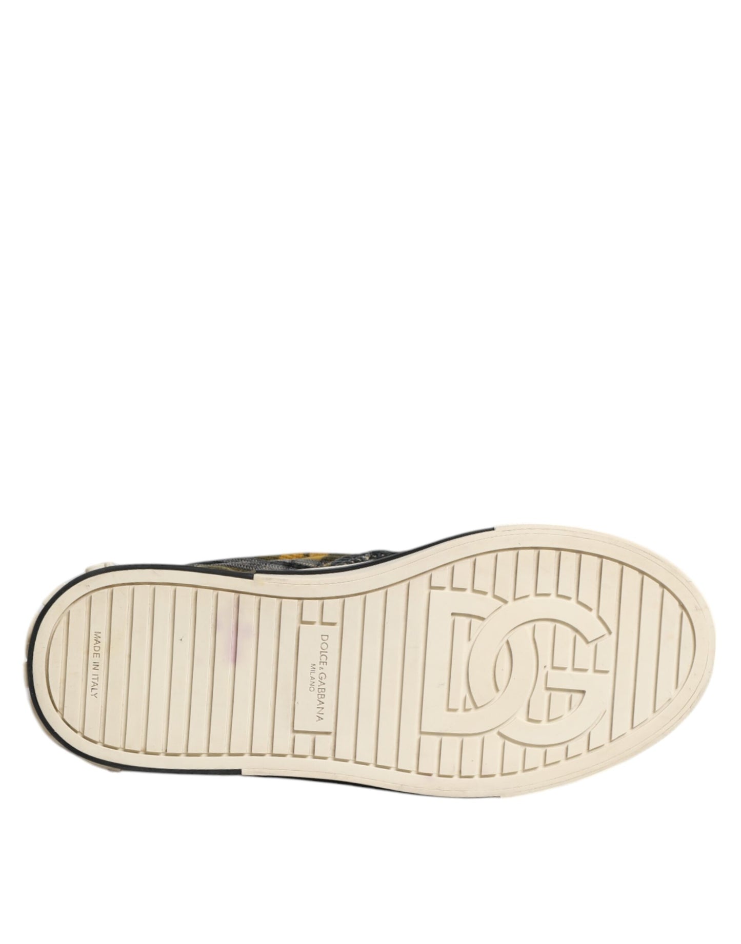 Dolce & Gabbana Multicolor Portofino Tartan Check Sneakers Shoes