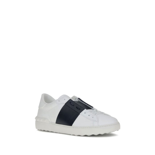 Valentino Garavani White Calf Leather Bos Taurus Low Top Sneakers