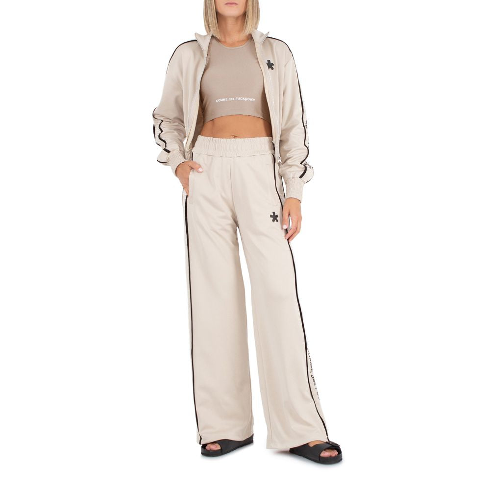 Comme Des Fuckdown Beige Cotton Women Pant