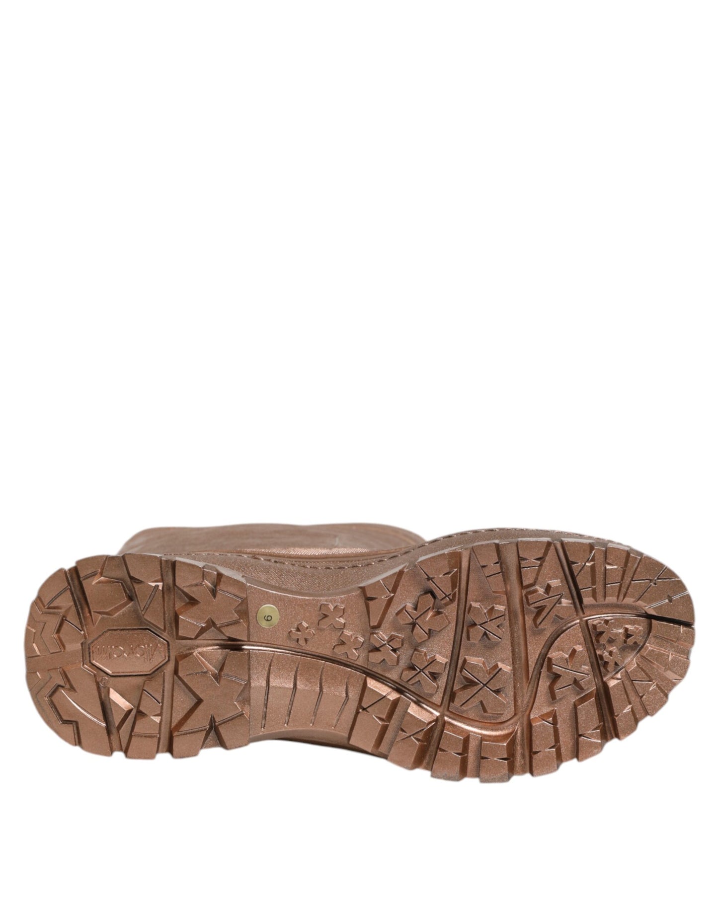 Dolce & Gabbana Metallic Gold Pull On Rain Boots Shoes