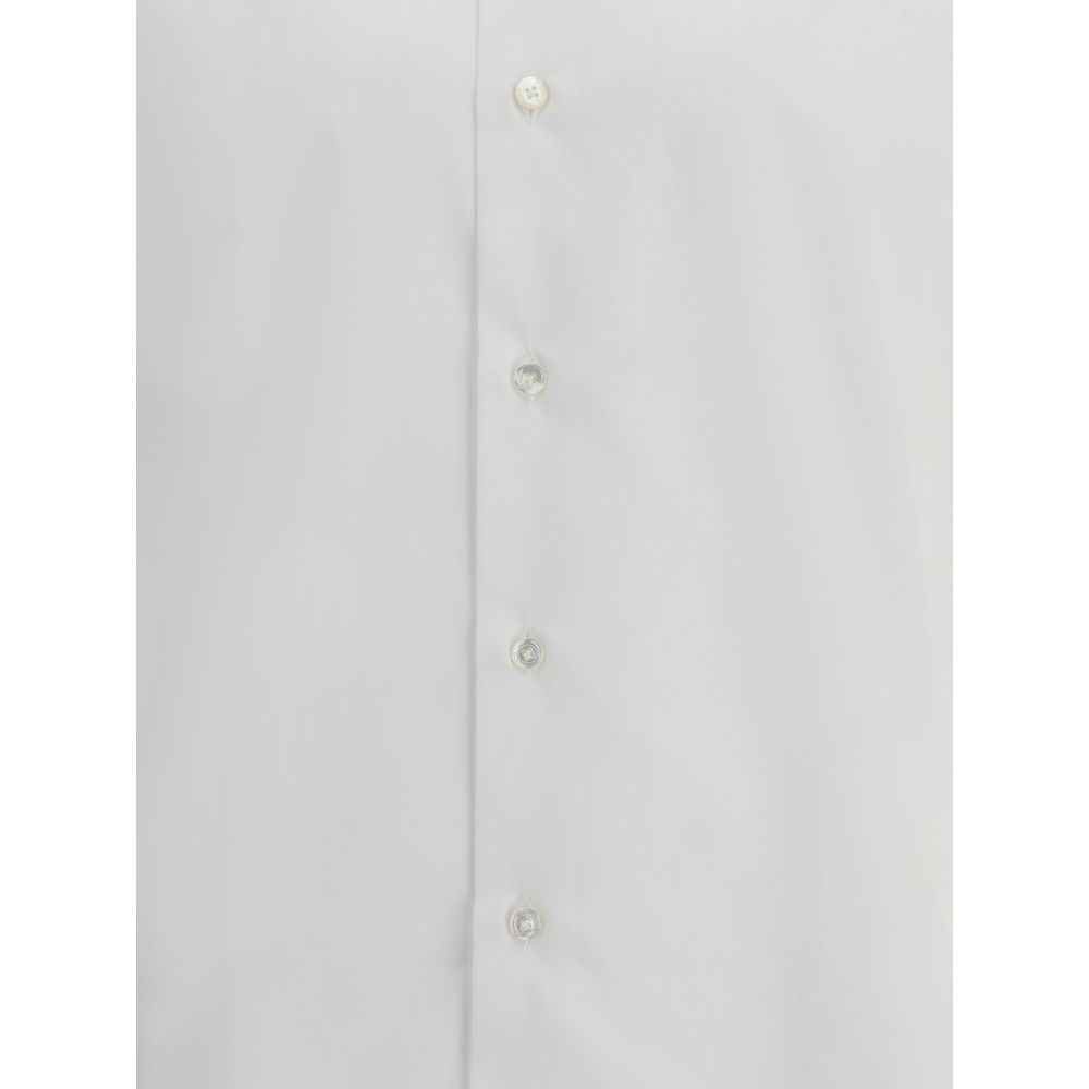 Finamore White Cotton Dress Shirt