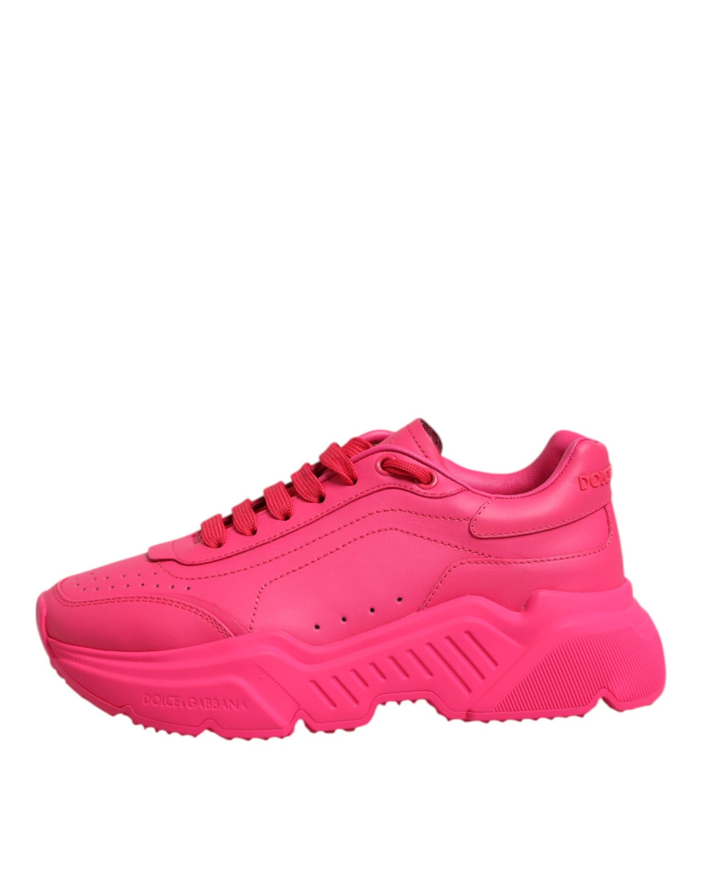 Dolce & Gabbana Pink Leather Daymaster Low Top Sneakers Shoes