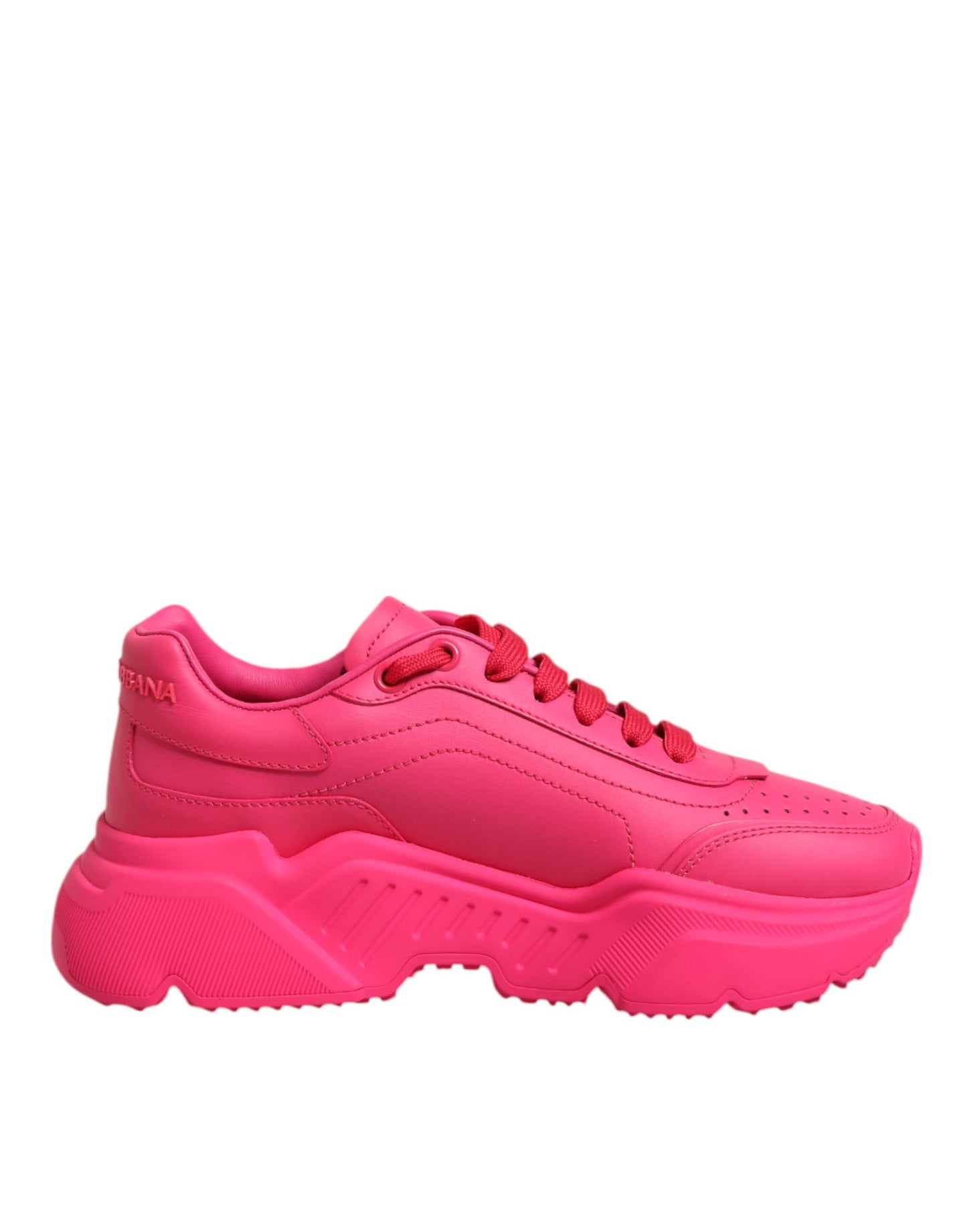 Dolce & Gabbana Pink Leather Daymaster Low Top Sneakers Shoes