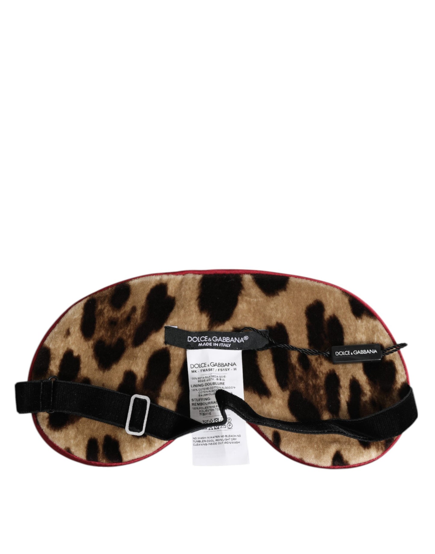 Dolce & Gabbana Brown Leopard Print Silk Women Accessory Sleep Eye Mask