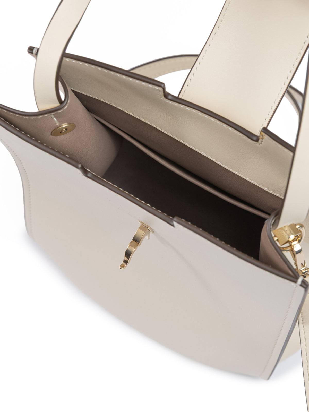 Giada White Leather Shoulder Bag