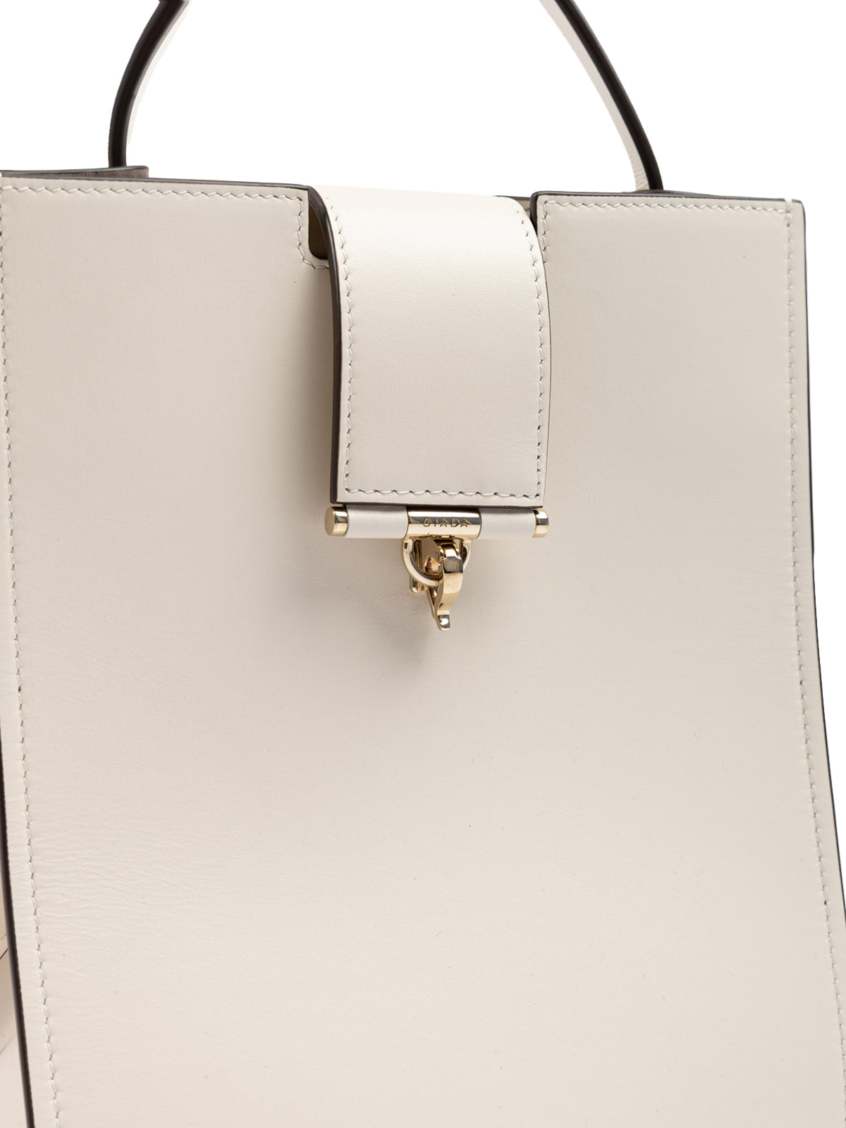 Giada White Leather Shoulder Bag