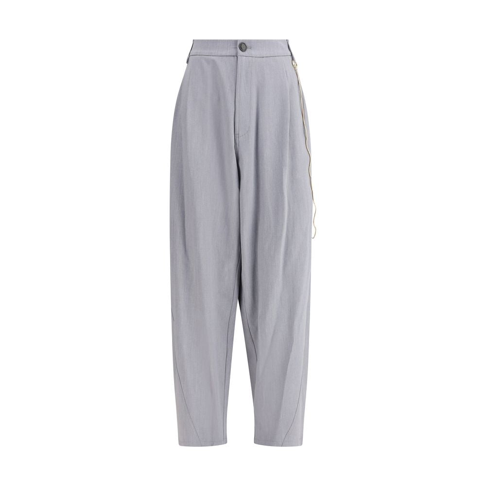 Darkpark Gray Polyester Casual Pants