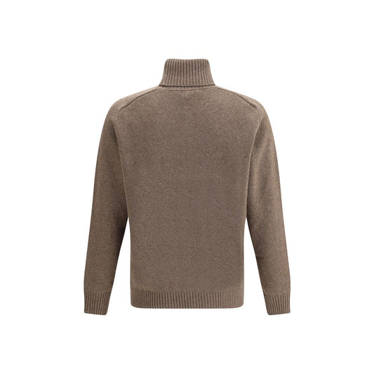 Brooksfield Brown Fleece Wool Turtleneck