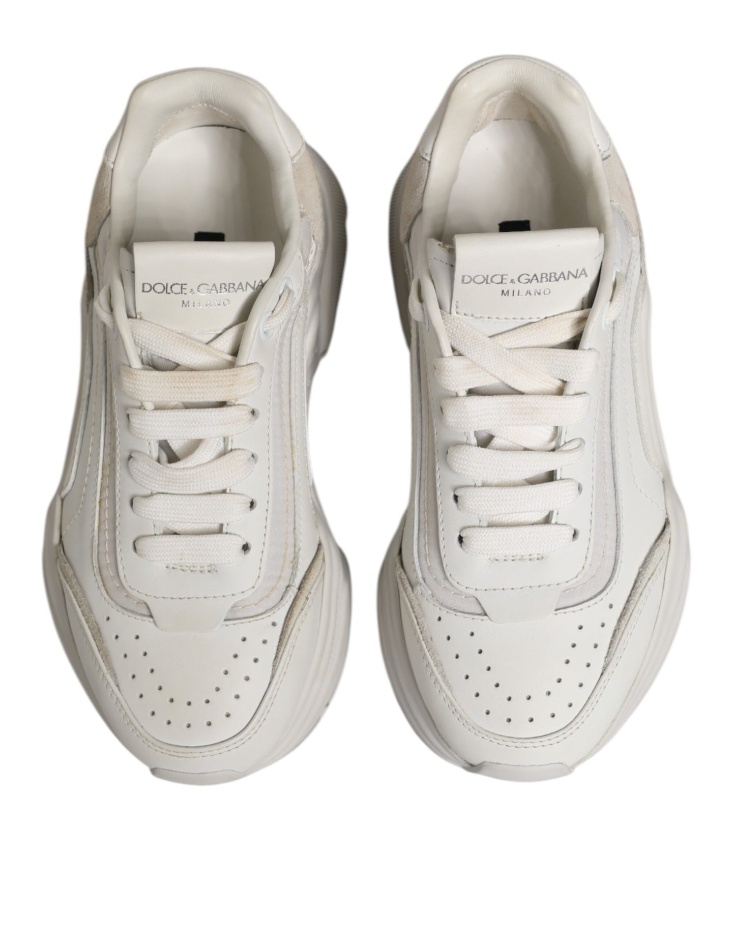Dolce & Gabbana White Daymaster Low Top Sneaker Shoes