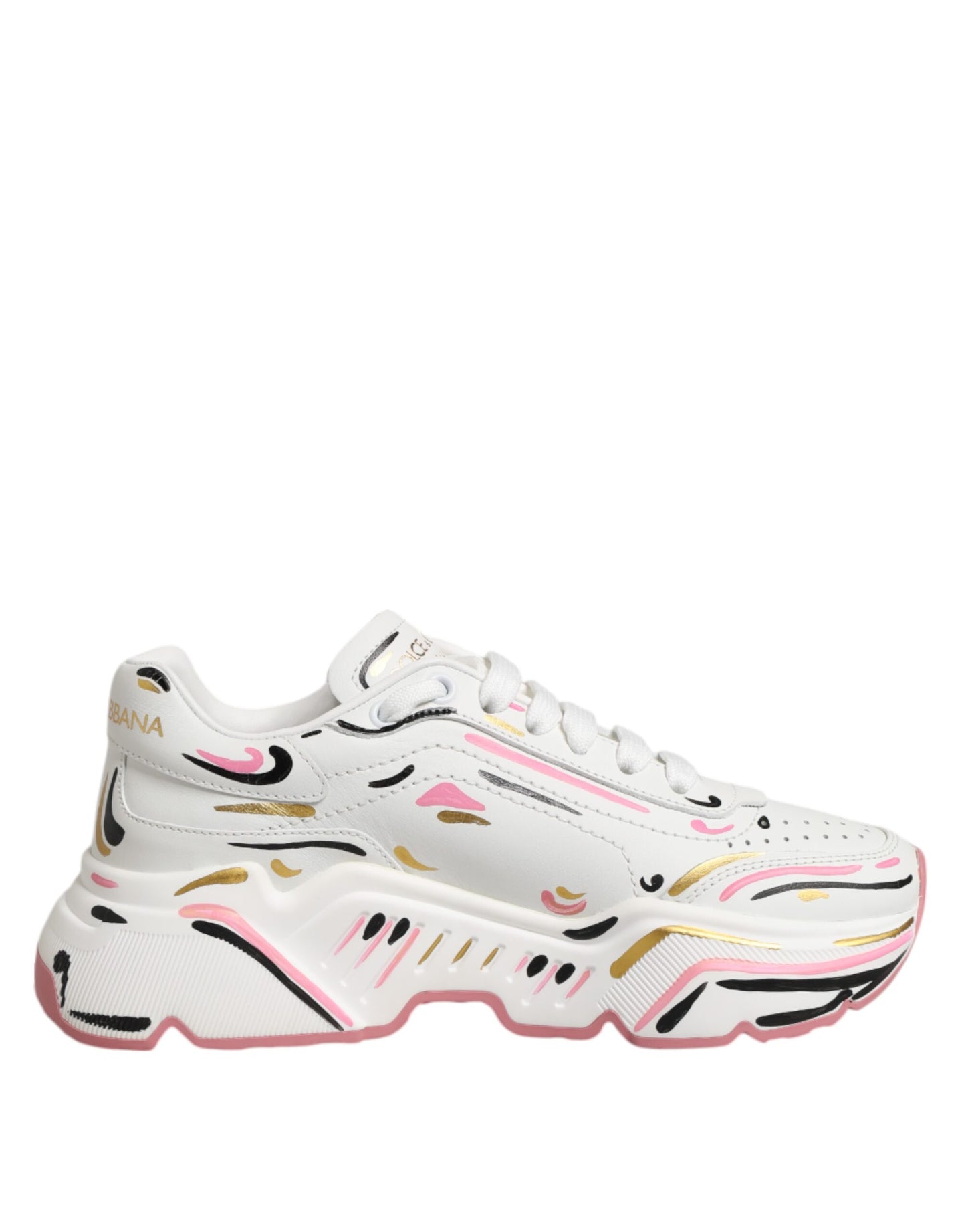 Dolce & Gabbana Multicolor Hand Painted DAYMASTER Sneaker Shoes
