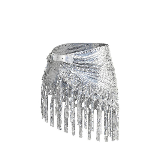 Rabanne Silver Aluminum Regular Belt