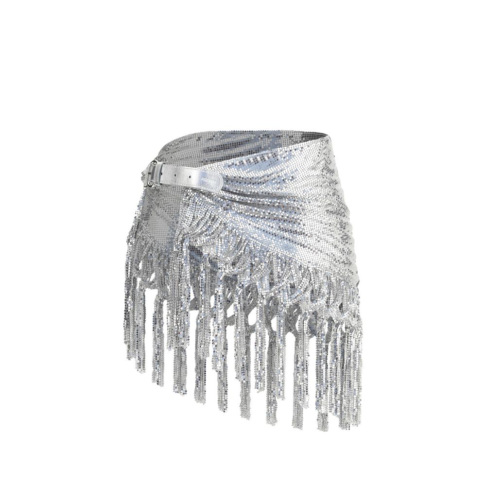 Rabanne Silver Aluminum Regular Belt