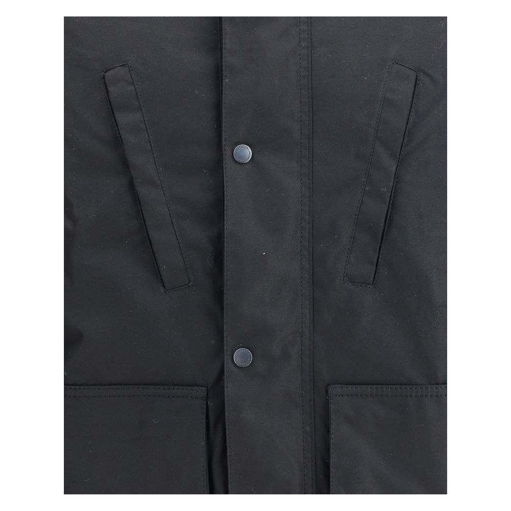Barbour International Black Cotton Parka