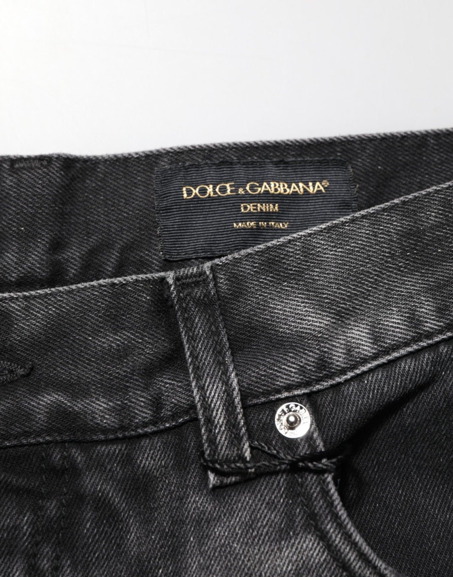 Black Marbled Effect Straight Men Denim Jeans