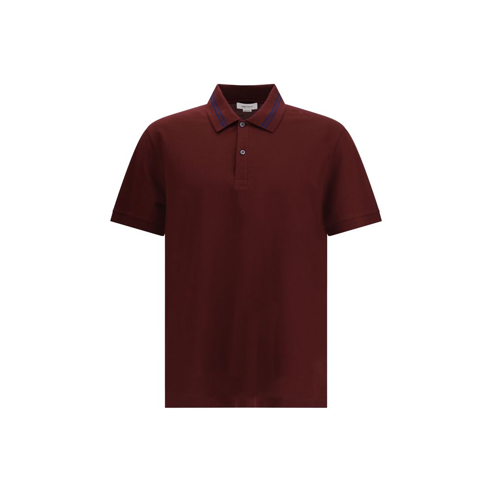 Polo with striped detail