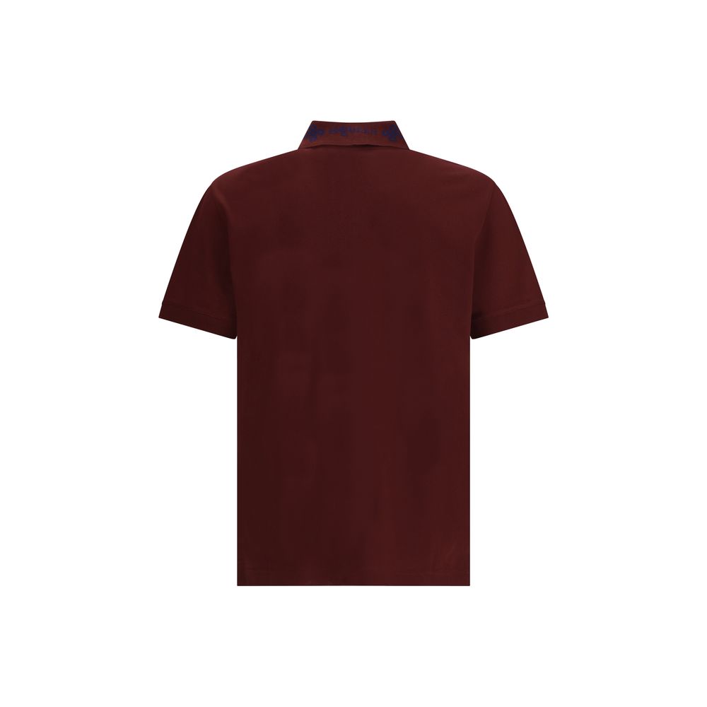 Polo with striped detail