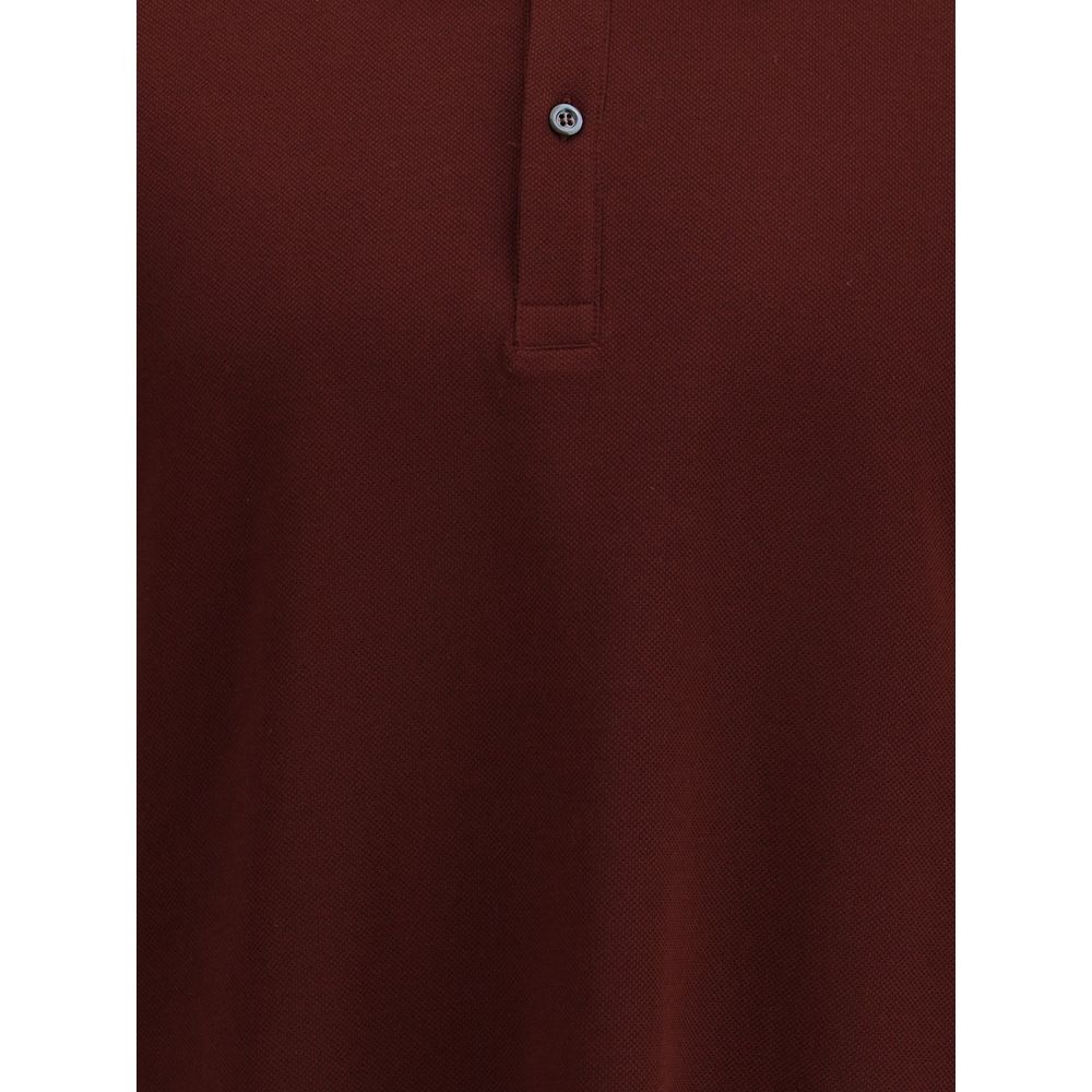 Polo with striped detail