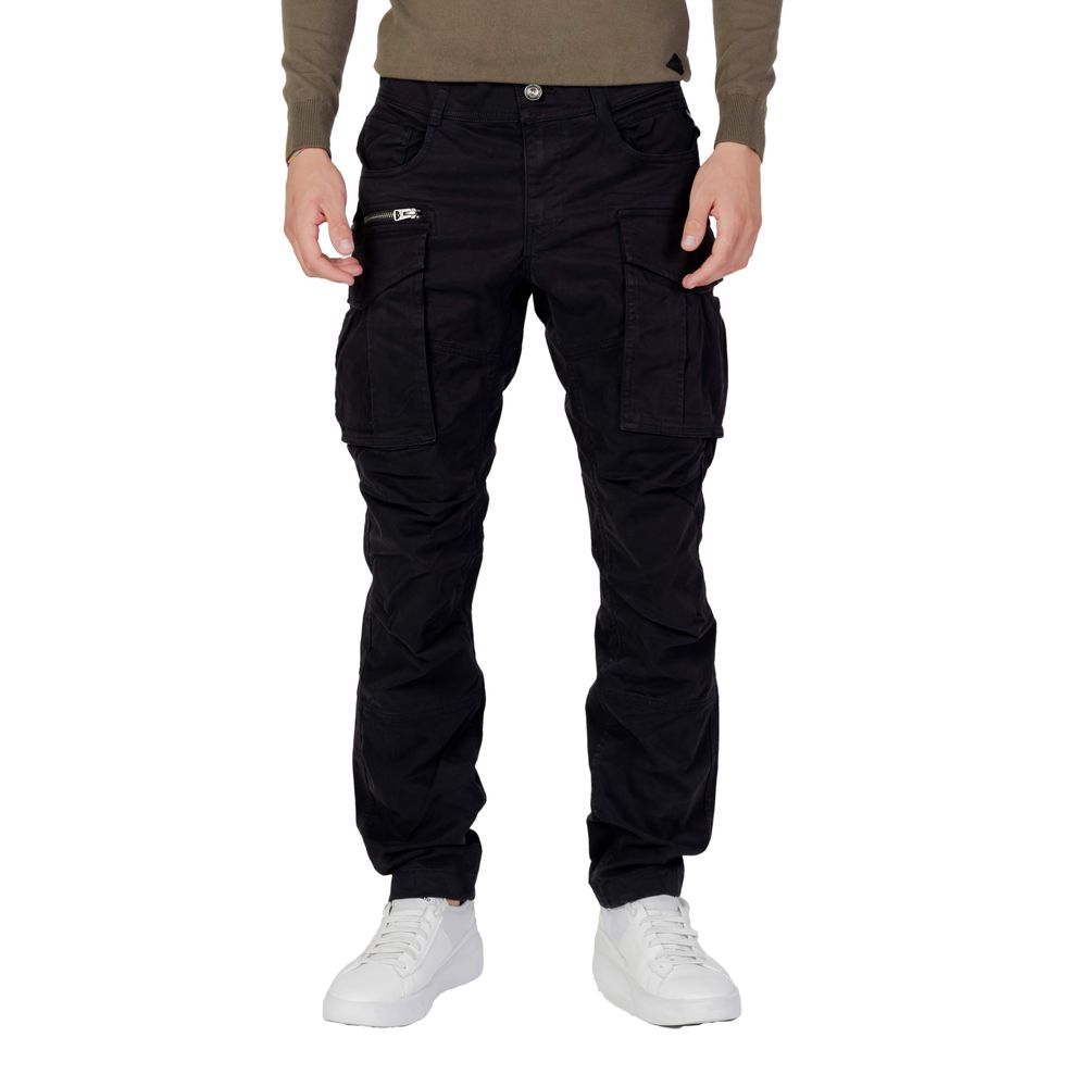 Black Cotton Relaxed Fit Jean