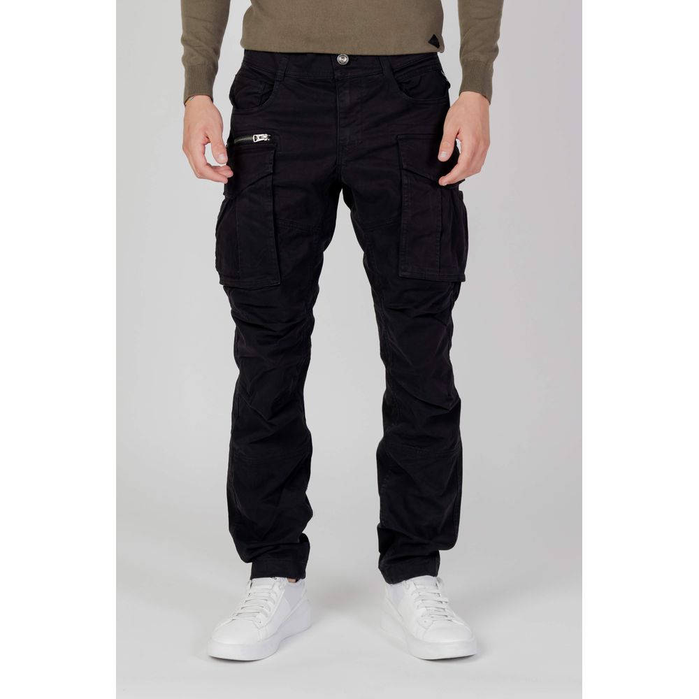 Black Cotton Relaxed Fit Jean