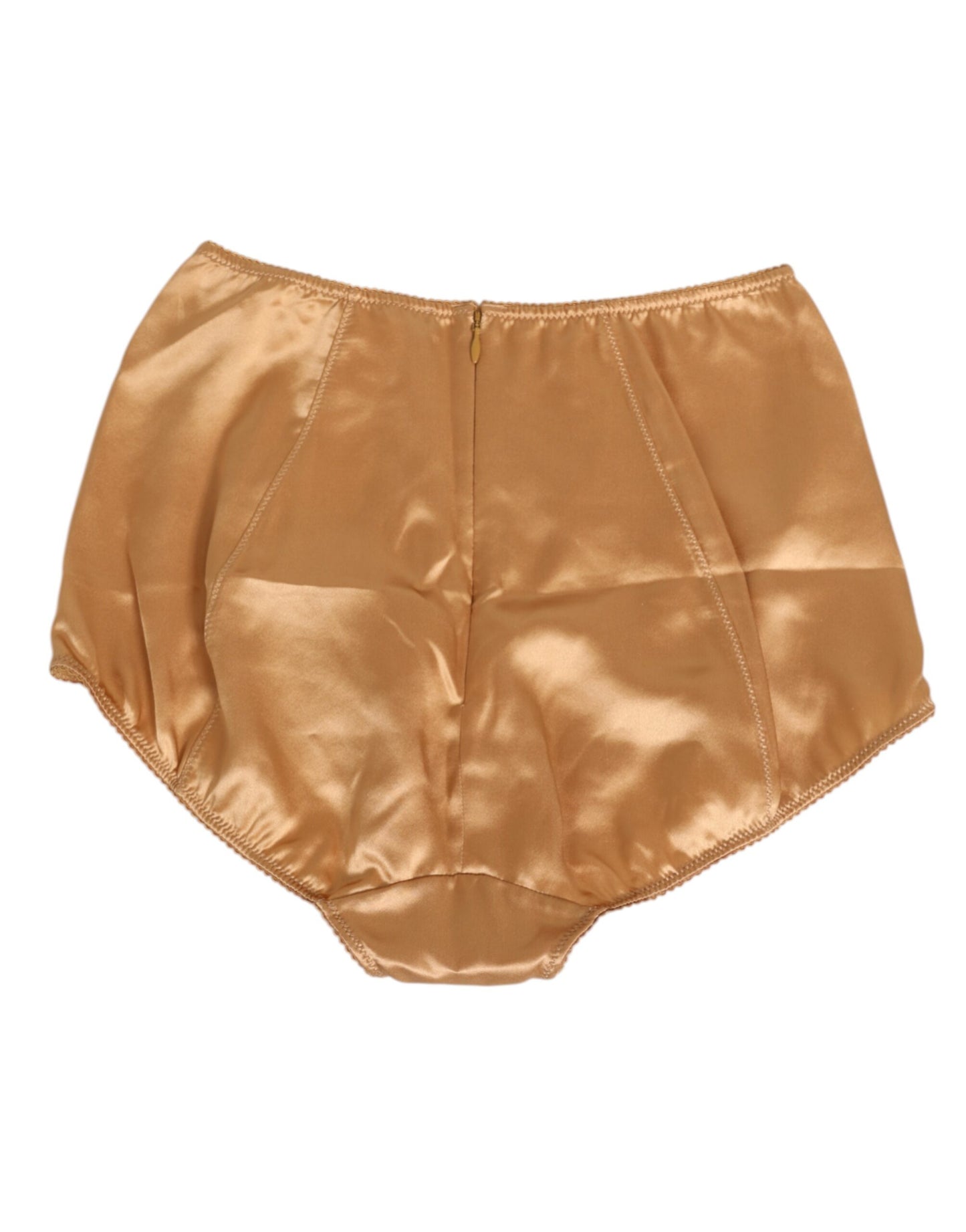 Dolce & Gabbana Beige Silk Stretch High Waist Girdle Underwear