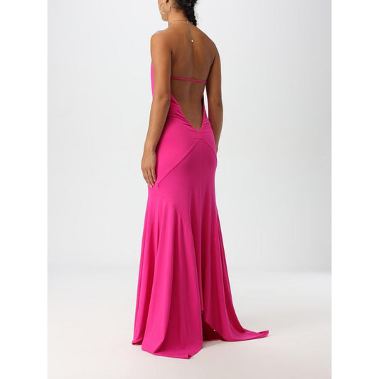 The Attico Fuchsia Jersey Cocktail Dress
