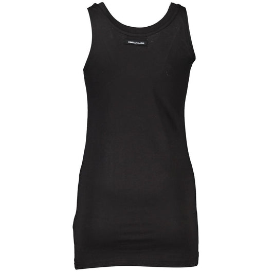 Cavalli Class Black Cotton Tank Top