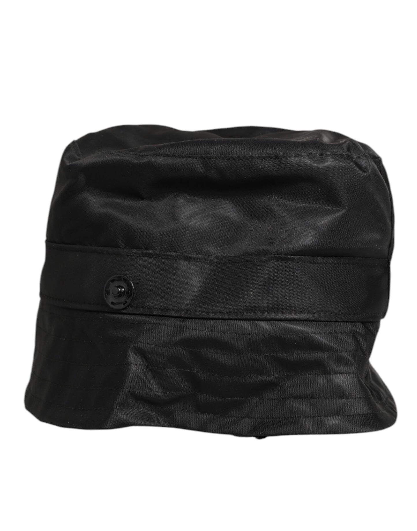 Dolce & Gabbana Black PVC Wide Brim Men Bucket Capello Hat