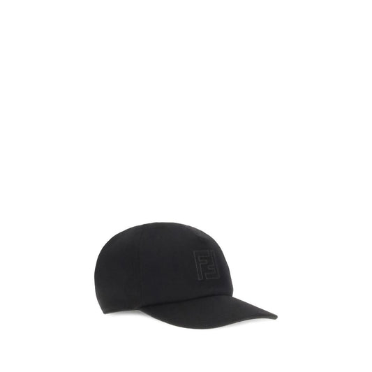 Fendi Black Wool Cap (Baseball Hat)