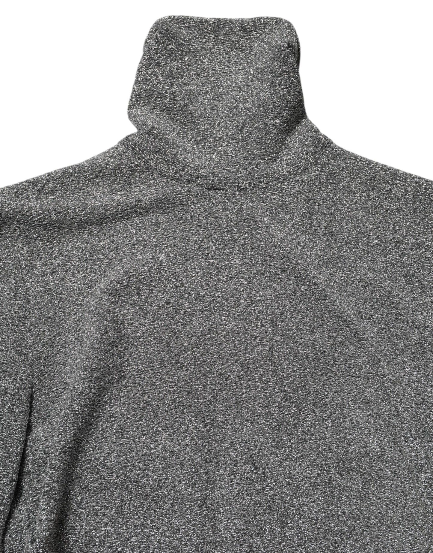 Dolce & Gabbana Gray Nylon Bodycon Sheath Long Sleeves Dress