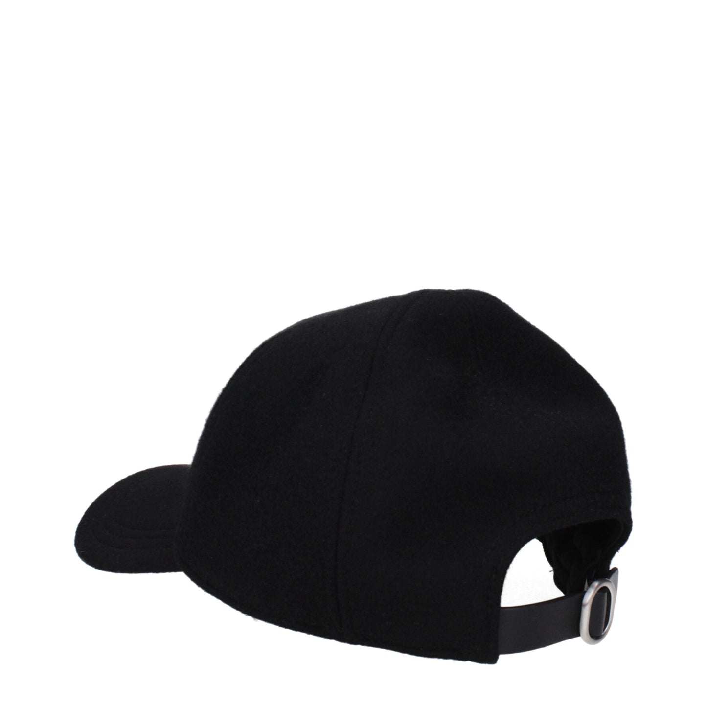 Jil Sander Black Cashmere Cap (Baseball Hat)