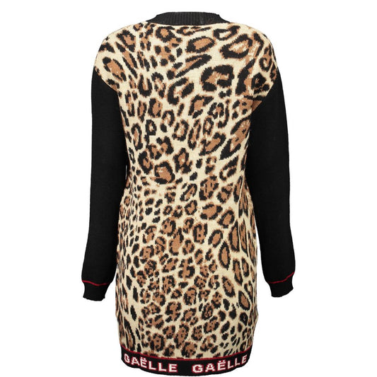 Gaelle Paris Beige Wool Women Dress