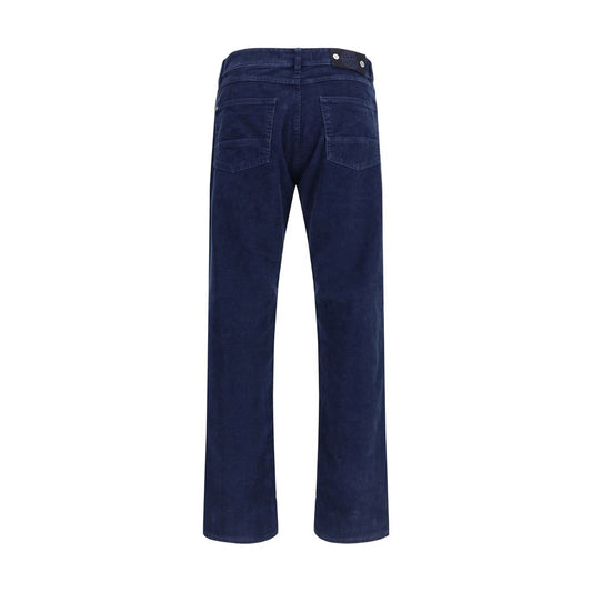 Stone Island Blue Cotton Straight-Leg Jeans