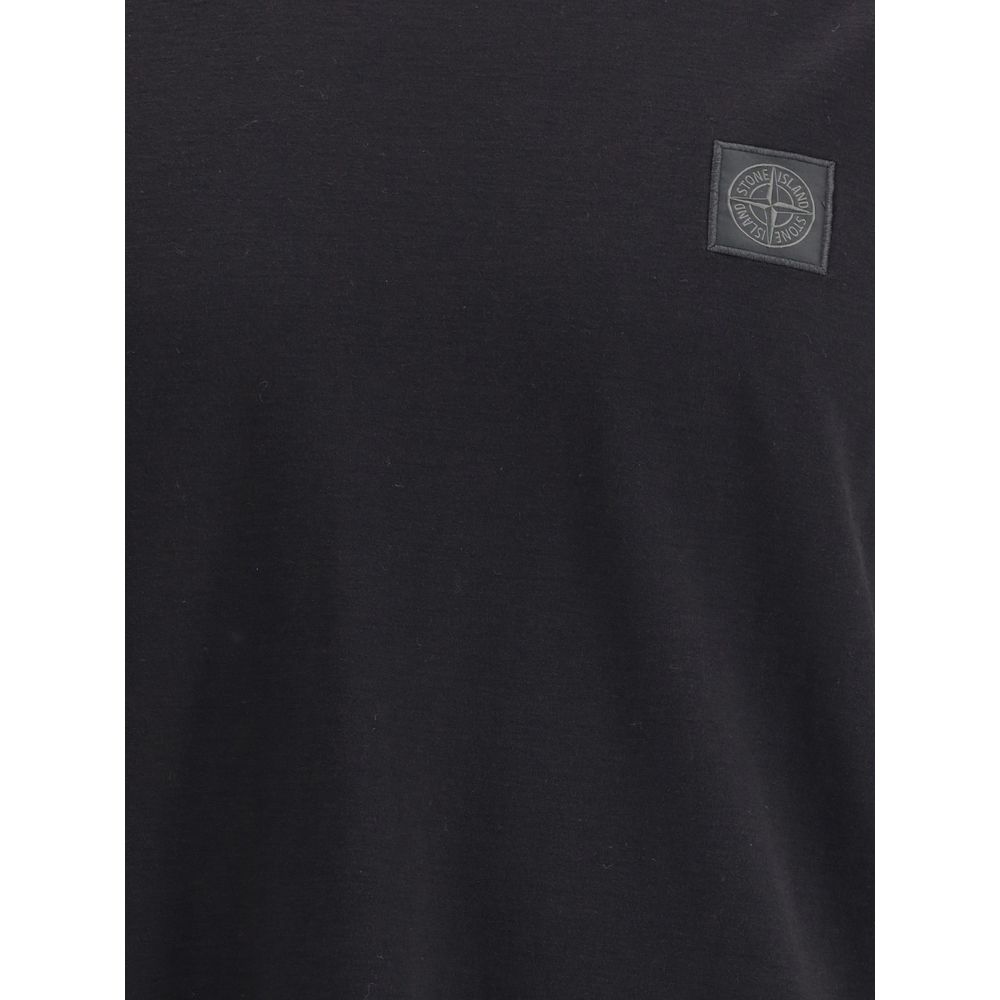 Stone Island Black Cotton T-Shirt