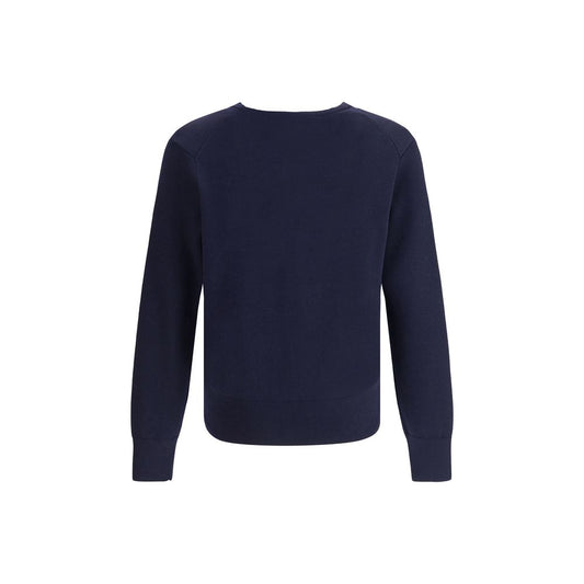 Ami Paris Blue Merino Wool Cardigan