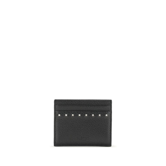 Valentino Garavani Black Calf Leather Bos Taurus Wallet