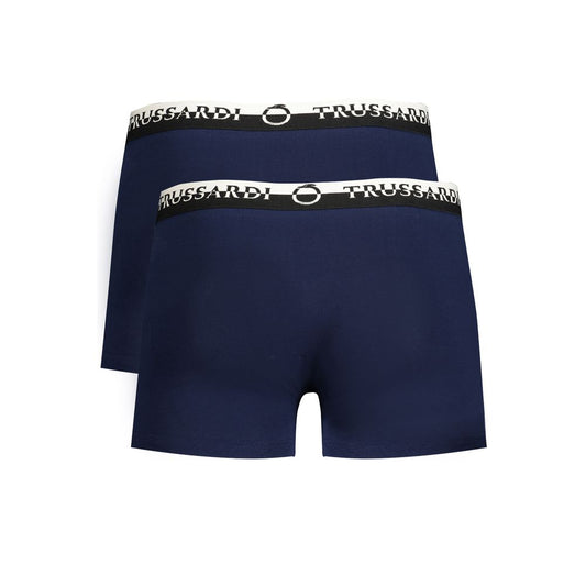 Trussardi Blu Cotton Mens Boxer